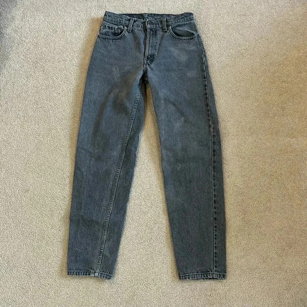 VTG Levis Gray Denim Cotton Tapered Leg High Waisted Jeans Womens Size W30 L32